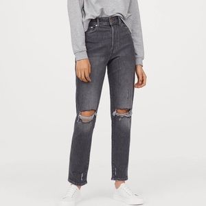 perfectly distressed high waisted jeans